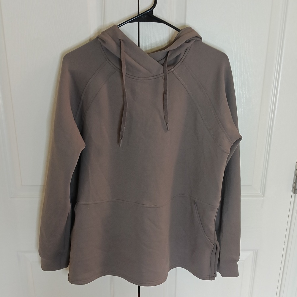 32 Degrees Heat Performance Hoodie Taupe Pullover Kangaroo Pocket Size M